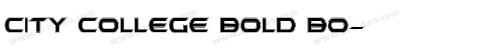 City College Bold Bo字体转换
